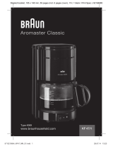 Braun Aromaster Classic KF 47/1 Uživatelský manuál