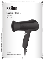 Braun HD330,  HD310,  Satin Hair 3 Uživatelský manuál