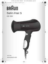 Braun HD 550 Satin Hair 5 Type 3542 Návod k obsluze