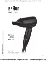 Braun Satin-Hair 1 HD 130 Uživatelský manuál