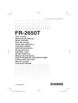 Casio FR-2650T Uživatelský manuál