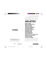 Casio HR-8TEC Uživatelský manuál