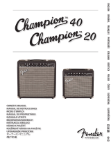 Fender Champion 40 1x12 Guitar Combo Amplifier Uživatelský manuál