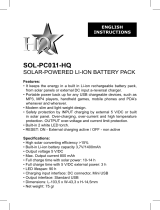 HQ SOL-PC011 Uživatelský manuál