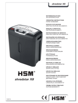 HSM shredstar X8 Operativní instrukce