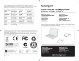 Kensington KeyLite Ultra Slim Touch Keyboard Folio Uživatelský manuál