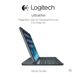 Logitech Ultrathin Magnetic clip-on keyboard cover for iPad Air instalační příručka