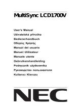 NEC MultiSync® LCD1700V Návod k obsluze