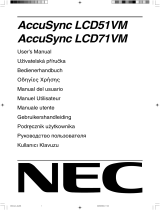 NEC LCD51VM Uživatelský manuál