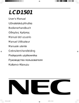 NEC LCD1501 Uživatelský manuál