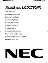 NEC MultiSync LCD1760NX Uživatelský manuál