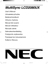 NEC LCD2080UX Uživatelský manuál