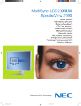 NEC SpectraView® 2090 Návod k obsluze