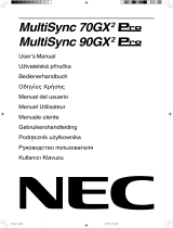 NEC MultiSync® 70GX²Pro Návod k obsluze