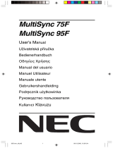 NEC MultiSync® 75F Uživatelský manuál
