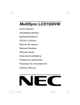 NEC MultiSync® LCD1550VMBK Návod k obsluze