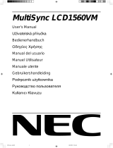 NEC MultiSync® LCD1560VM Návod k obsluze