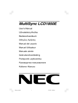 NEC MultiSync® LCD1850EBK Návod k obsluze