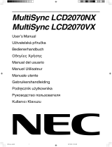 NEC MultiSync® LCD2070VX Návod k obsluze