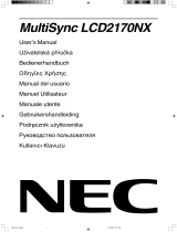 NEC MultiSync® LCD2170NX Návod k obsluze