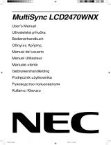 NEC MultiSync® LCD2470WNX Návod k obsluze