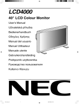 NEC NEC LCD4000 Návod k obsluze