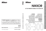 Nikon AF-S DX NIKKOR 18-300mm f/3.5-5.6G ED VR Uživatelský manuál