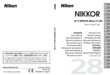 Nikon 28mm F/1.8 Uživatelský manuál