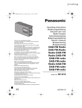 Panasonic RF-D10 noire Návod k obsluze