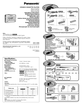 Panasonic RQSX52 Operativní instrukce