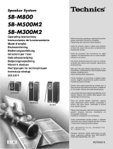 Panasonic SB-M800 Operativní instrukce