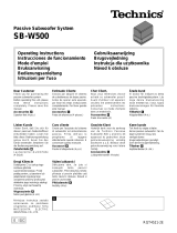 Panasonic SBW500 Návod k obsluze
