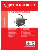 Rothenberger Drain cleaning machine R750 Uživatelský manuál