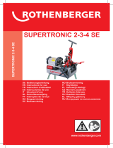 Rothenberger Electric threading machine SUPERTRONIC 2SE Uživatelský manuál