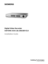 Siemens SISTORE AX4 Lite 250/100 V2.0 Uživatelský manuál