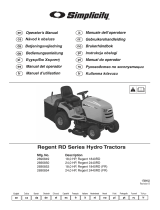 Simplicity Regent RD Series Uživatelský manuál
