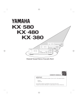 Yamaha KX 380 Uživatelský manuál