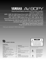 Yamaha AV-90PY Uživatelský manuál