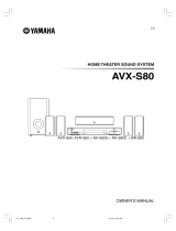 Yamaha AVXS80 Uživatelský manuál