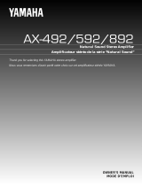 Yamaha AX-492, AX-592, AX-892 Uživatelský manuál
