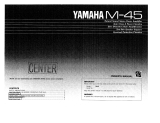 Yamaha M-45 Návod k obsluze