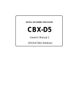 Yamaha CBX-D5 Uživatelský manuál