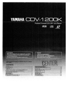 Yamaha CDV-1100RS Návod k obsluze