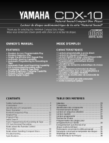 Yamaha CDX10 Uživatelský manuál