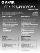 Yamaha CDX-493MKII Uživatelský manuál