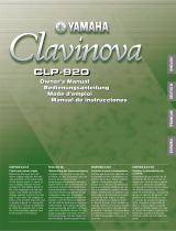 Yamaha Clavinova CLP-920 Uživatelský manuál