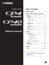 Yamaha CP40 Stage Uživatelský manuál