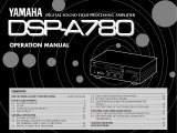 Yamaha DSP -A780 Uživatelský manuál