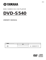 Yamaha DVD-S540 Návod k obsluze