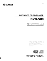Yamaha DVD-S80 Uživatelský manuál